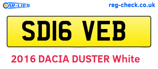SD16VEB are the vehicle registration plates.