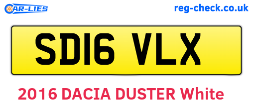SD16VLX are the vehicle registration plates.