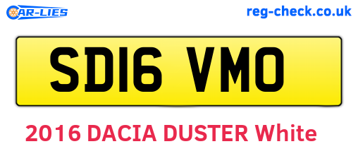 SD16VMO are the vehicle registration plates.