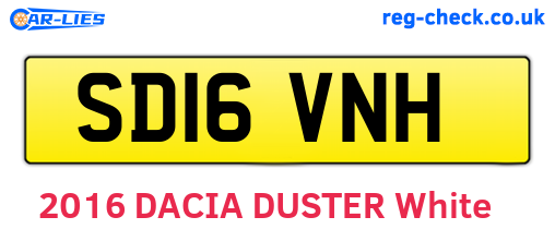 SD16VNH are the vehicle registration plates.