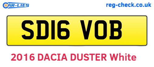 SD16VOB are the vehicle registration plates.