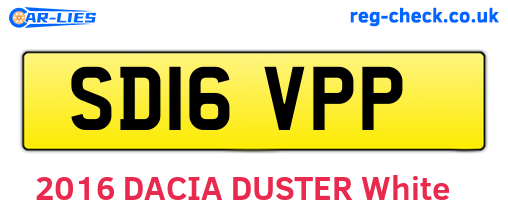SD16VPP are the vehicle registration plates.