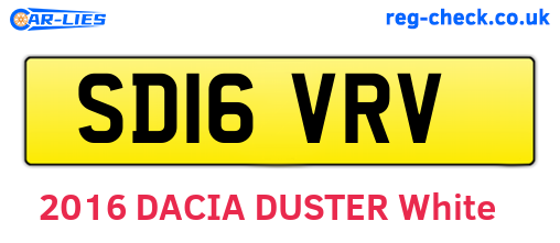 SD16VRV are the vehicle registration plates.
