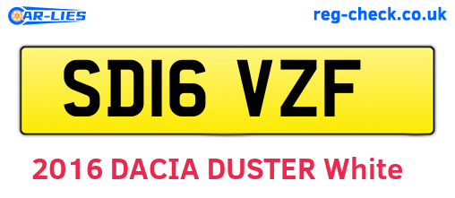 SD16VZF are the vehicle registration plates.