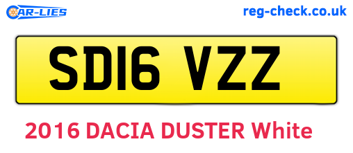 SD16VZZ are the vehicle registration plates.