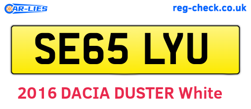 SE65LYU are the vehicle registration plates.