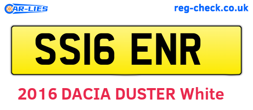 SS16ENR are the vehicle registration plates.