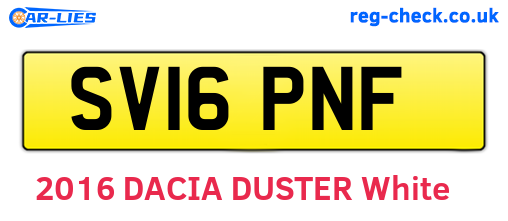 SV16PNF are the vehicle registration plates.