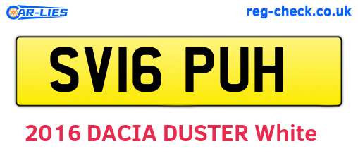 SV16PUH are the vehicle registration plates.