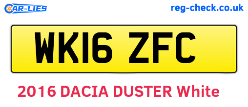 WK16ZFC are the vehicle registration plates.