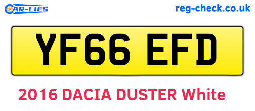 YF66EFD are the vehicle registration plates.