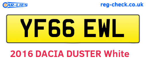 YF66EWL are the vehicle registration plates.