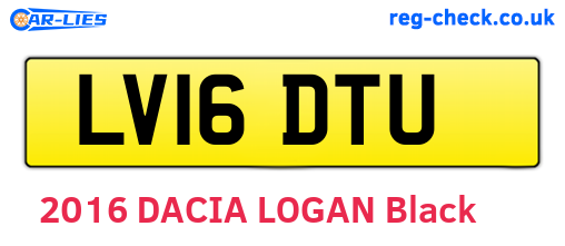 LV16DTU are the vehicle registration plates.