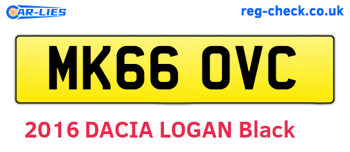 MK66OVC are the vehicle registration plates.