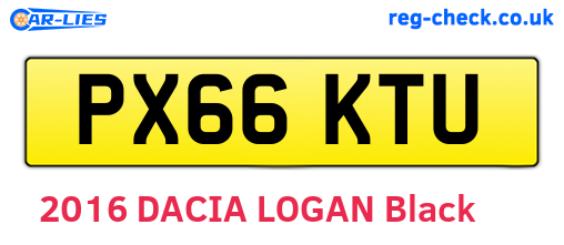 PX66KTU are the vehicle registration plates.