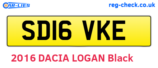 SD16VKE are the vehicle registration plates.