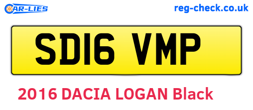 SD16VMP are the vehicle registration plates.