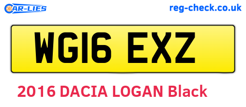 WG16EXZ are the vehicle registration plates.