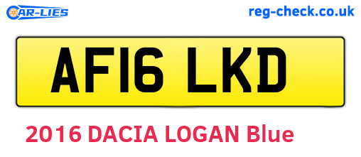 AF16LKD are the vehicle registration plates.