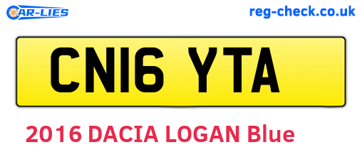 CN16YTA are the vehicle registration plates.