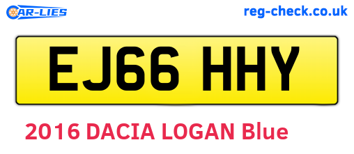 EJ66HHY are the vehicle registration plates.
