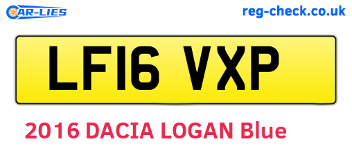 LF16VXP are the vehicle registration plates.