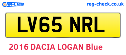LV65NRL are the vehicle registration plates.