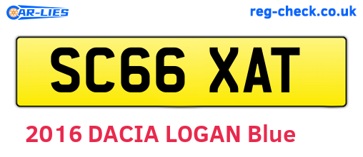 SC66XAT are the vehicle registration plates.
