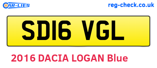 SD16VGL are the vehicle registration plates.