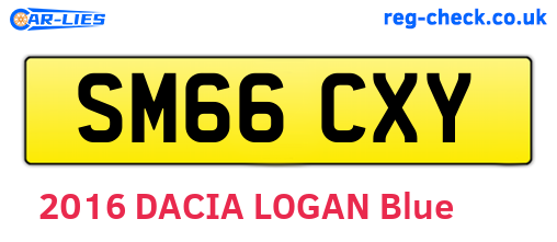 SM66CXY are the vehicle registration plates.