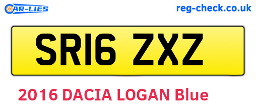 SR16ZXZ are the vehicle registration plates.