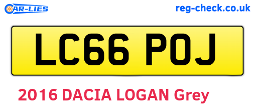 LC66POJ are the vehicle registration plates.