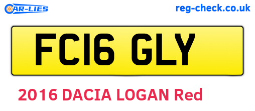 FC16GLY are the vehicle registration plates.