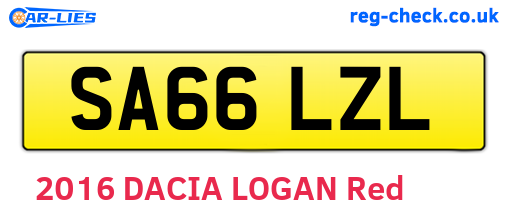 SA66LZL are the vehicle registration plates.