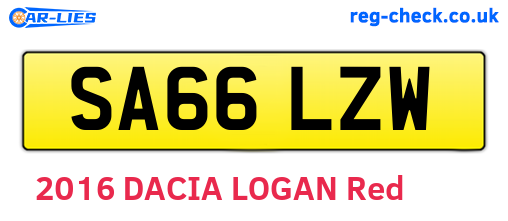 SA66LZW are the vehicle registration plates.