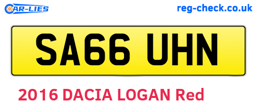 SA66UHN are the vehicle registration plates.