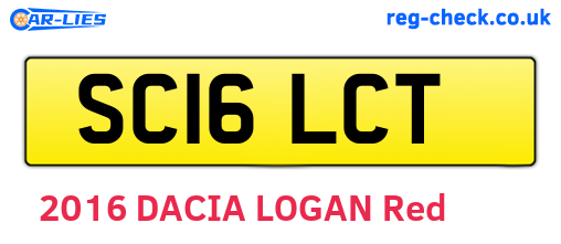 SC16LCT are the vehicle registration plates.