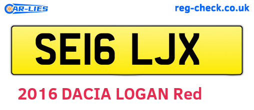 SE16LJX are the vehicle registration plates.