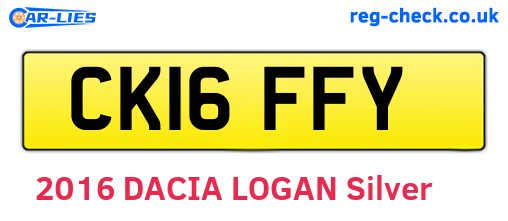 CK16FFY are the vehicle registration plates.