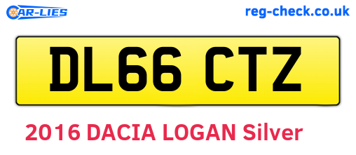 DL66CTZ are the vehicle registration plates.