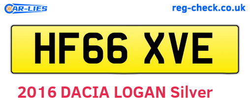 HF66XVE are the vehicle registration plates.