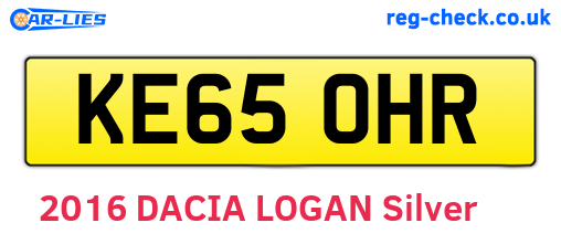 KE65OHR are the vehicle registration plates.