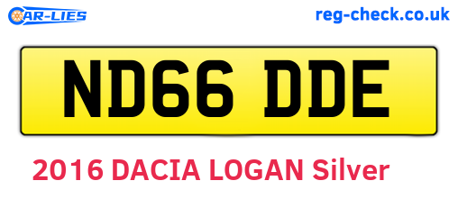 ND66DDE are the vehicle registration plates.