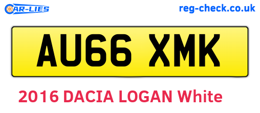 AU66XMK are the vehicle registration plates.