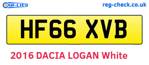 HF66XVB are the vehicle registration plates.