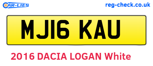 MJ16KAU are the vehicle registration plates.