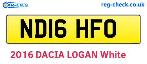 ND16HFO are the vehicle registration plates.