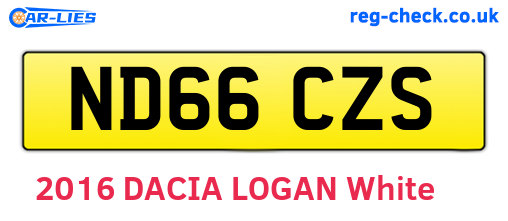 ND66CZS are the vehicle registration plates.