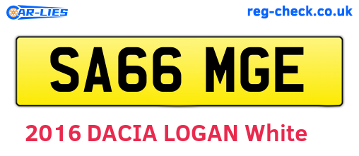SA66MGE are the vehicle registration plates.