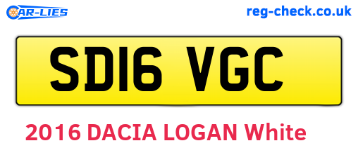 SD16VGC are the vehicle registration plates.